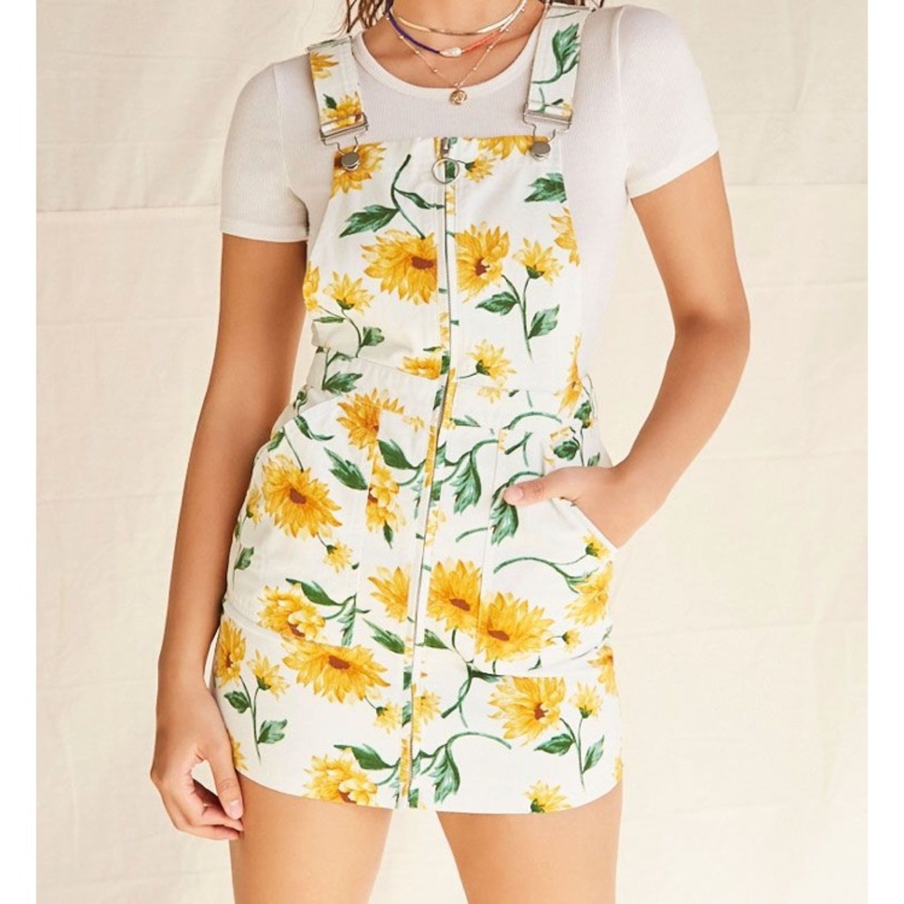 Sunflower Overall Skirt Outfit